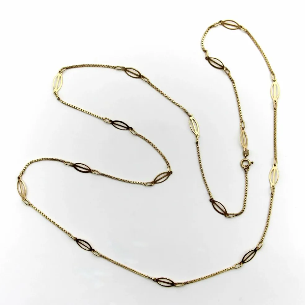 Chaîne italienne vintage à maillons fantaisie en or 18 carats