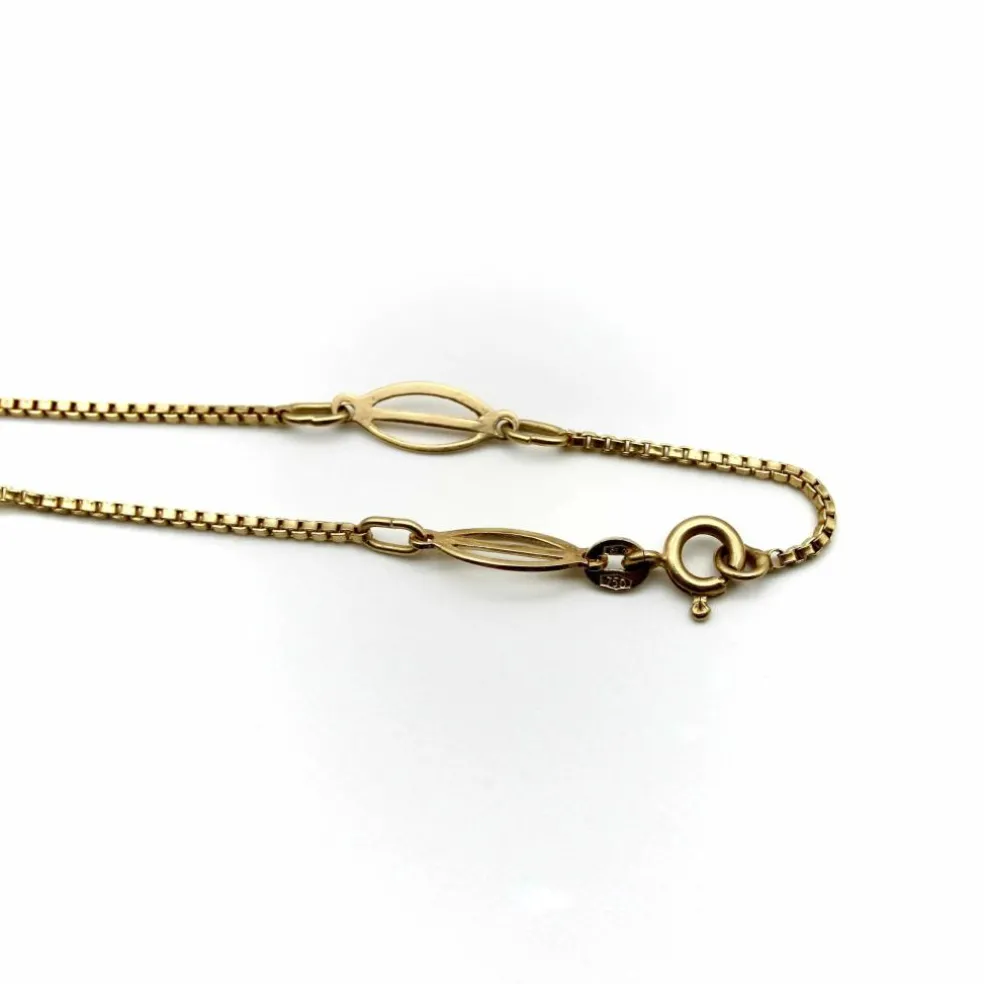 Chaîne italienne vintage à maillons fantaisie en or 18 carats