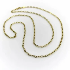 Chaîne longue italienne à maillons ouverts en or 18 carats