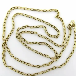 Chaîne longue italienne à maillons ouverts en or 18 carats