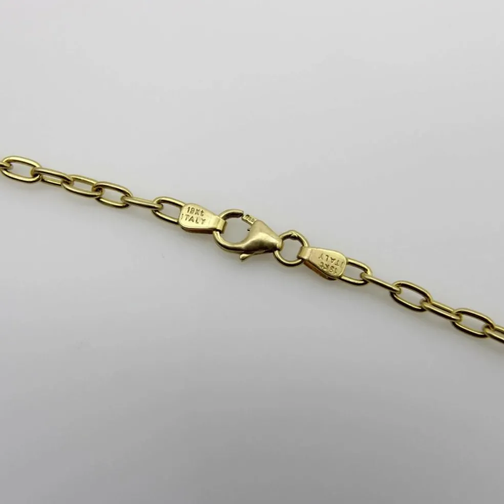 Chaîne longue italienne à maillons ouverts en or 18 carats
