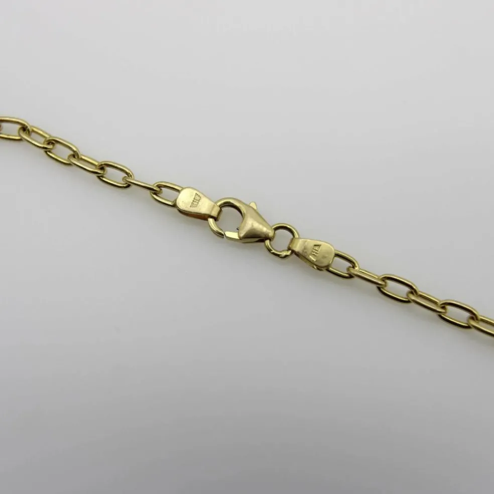 Chaîne longue italienne à maillons ouverts en or 18 carats