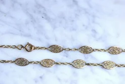 Chaîne maille filigrane en or