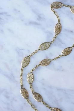 Chaîne maille filigrane en or