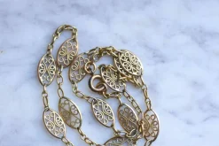 Chaîne maille filigrane en or