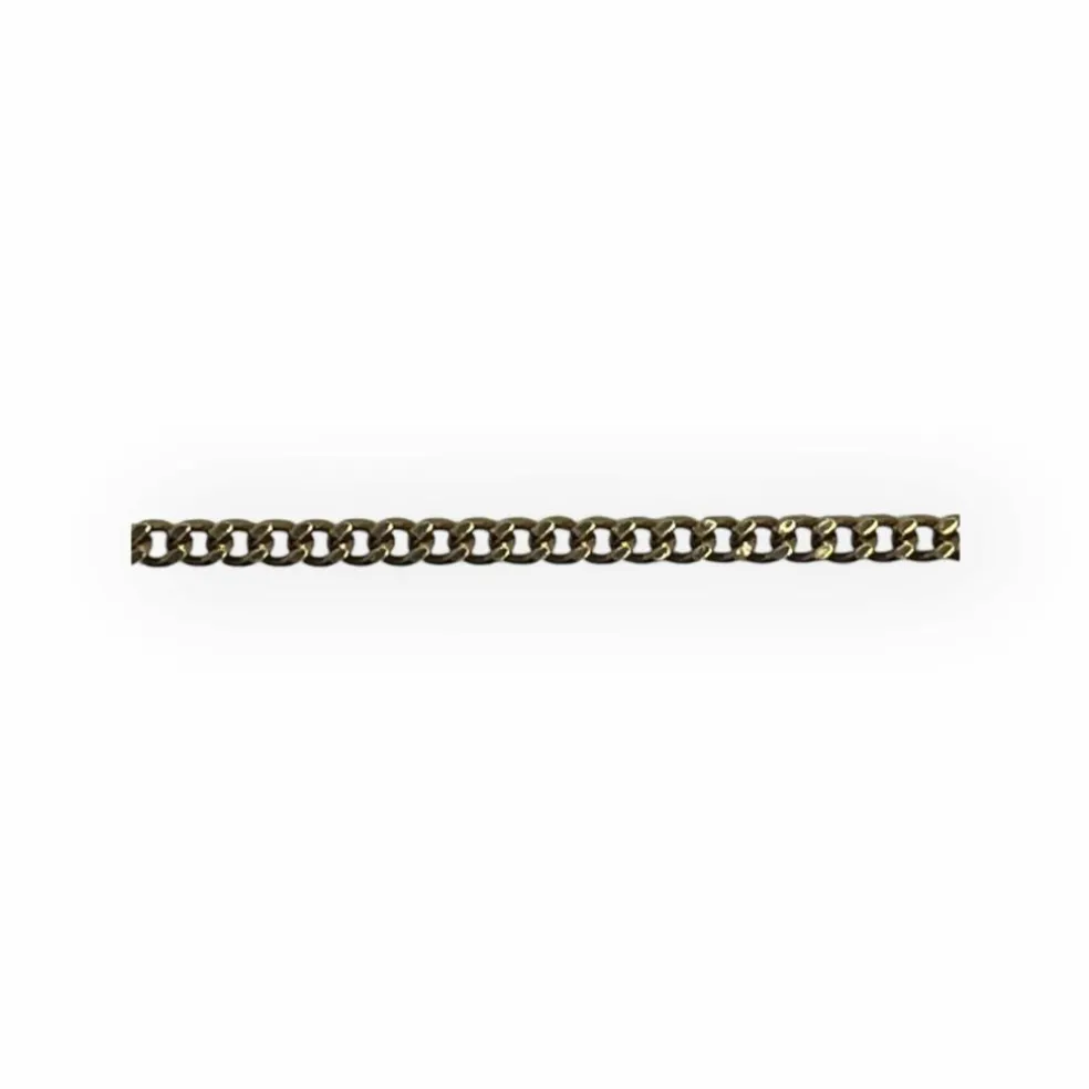 Chaîne maille gourmette 50 cm avec sécurité