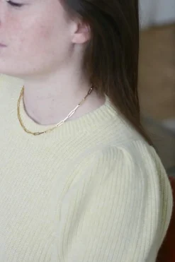 Chaîne maille rectangle or jaune