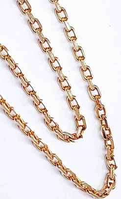 Chaîne or jaune maille forçat massive 60cm