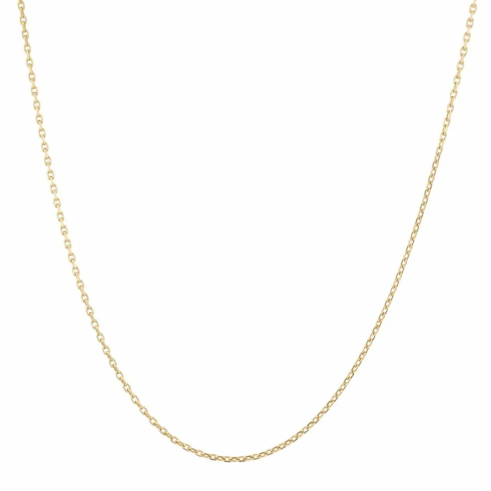 Chaîne or jaune maille forçat limée