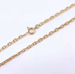 Chaîne or jaune maille forçat massive 60cm