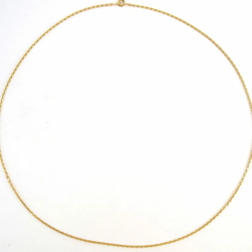 Chaîne or jaune maille forçat limée