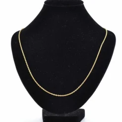 Chaîne or jaune maille forçat limée