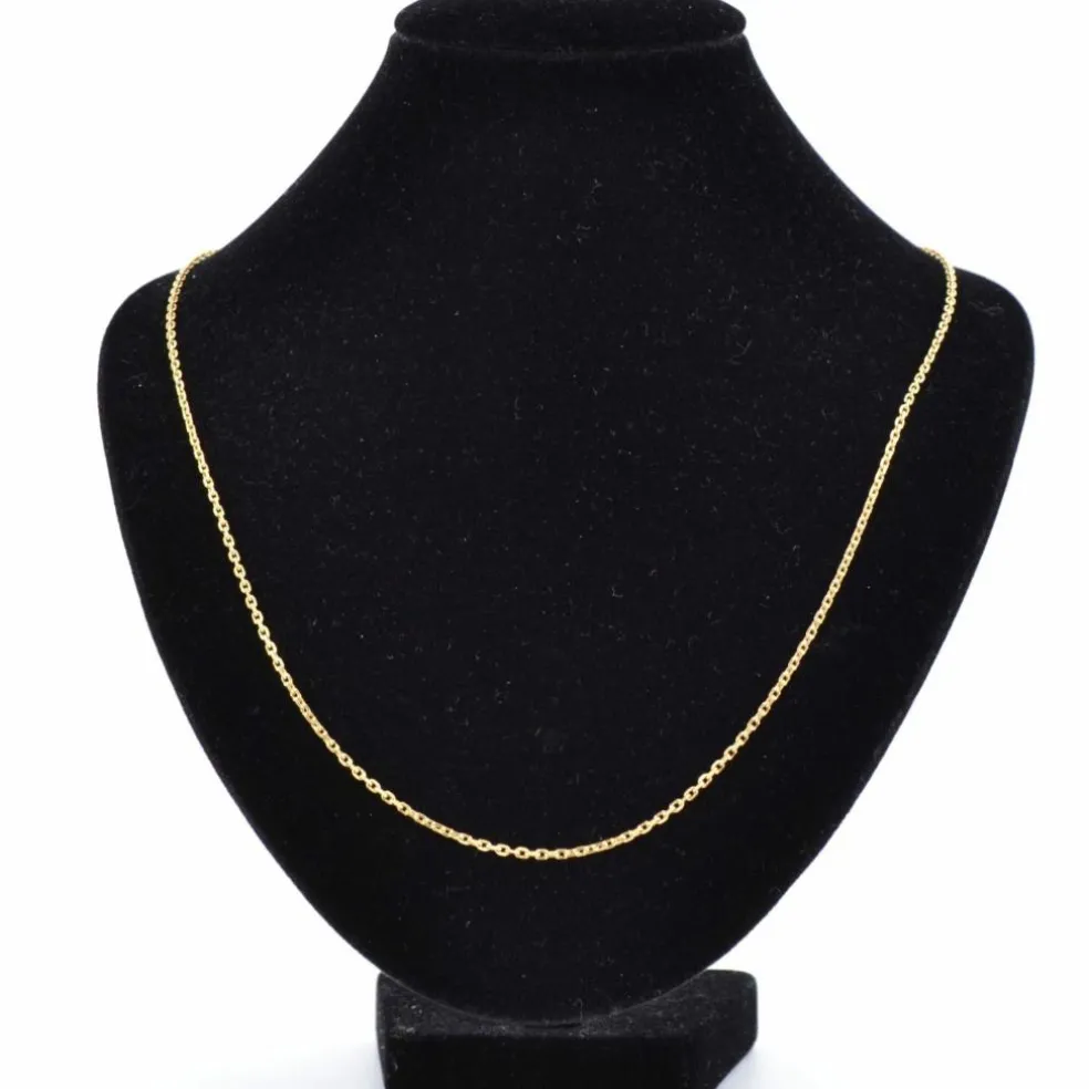Chaîne or jaune maille forçat limée