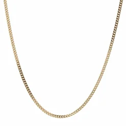 Chaîne or jaune maille gourmette limée
