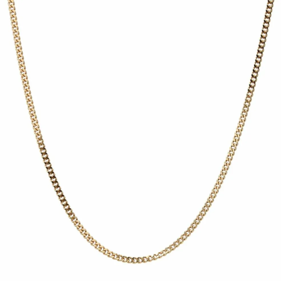 Chaîne or jaune maille gourmette limée