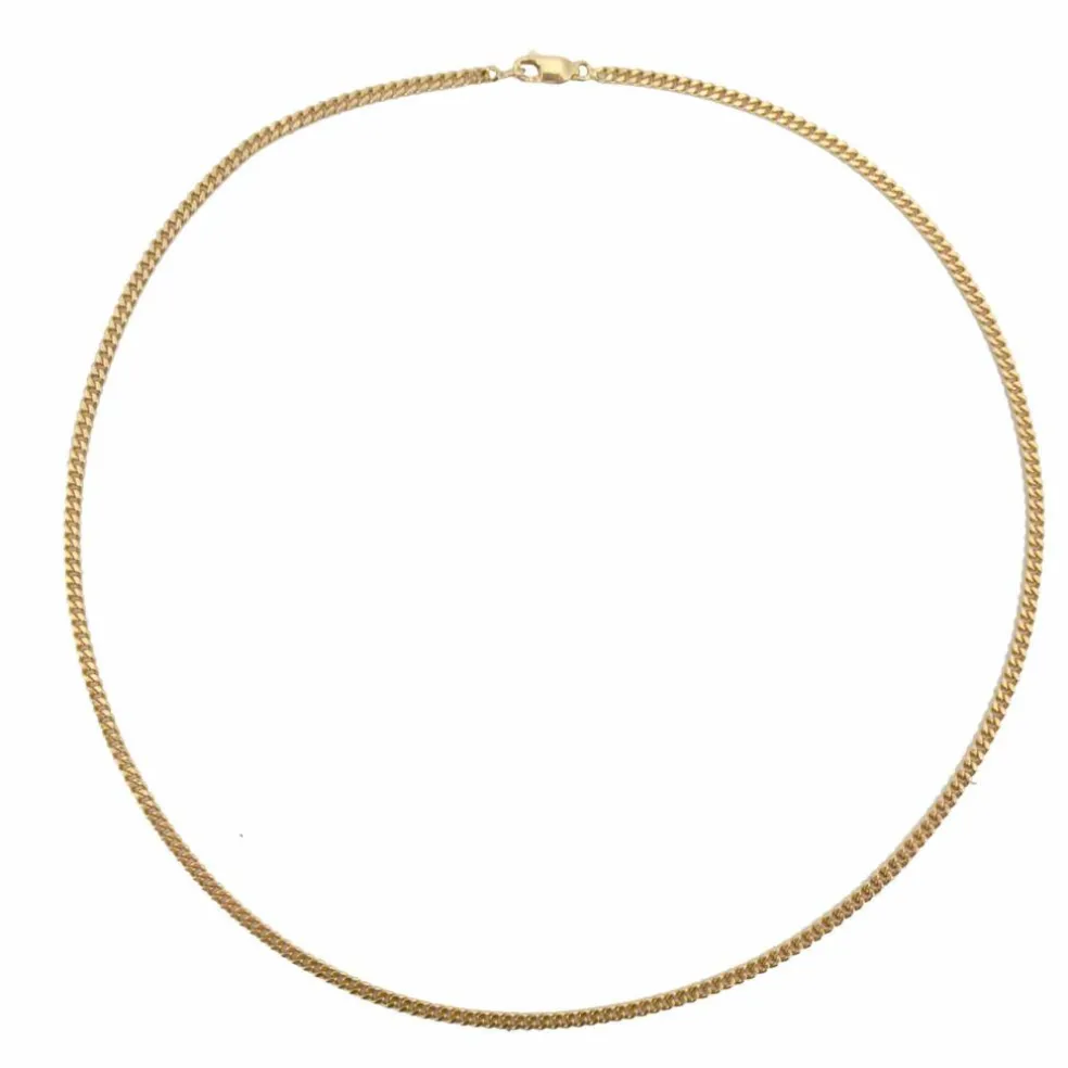 Chaîne or jaune maille gourmette limée