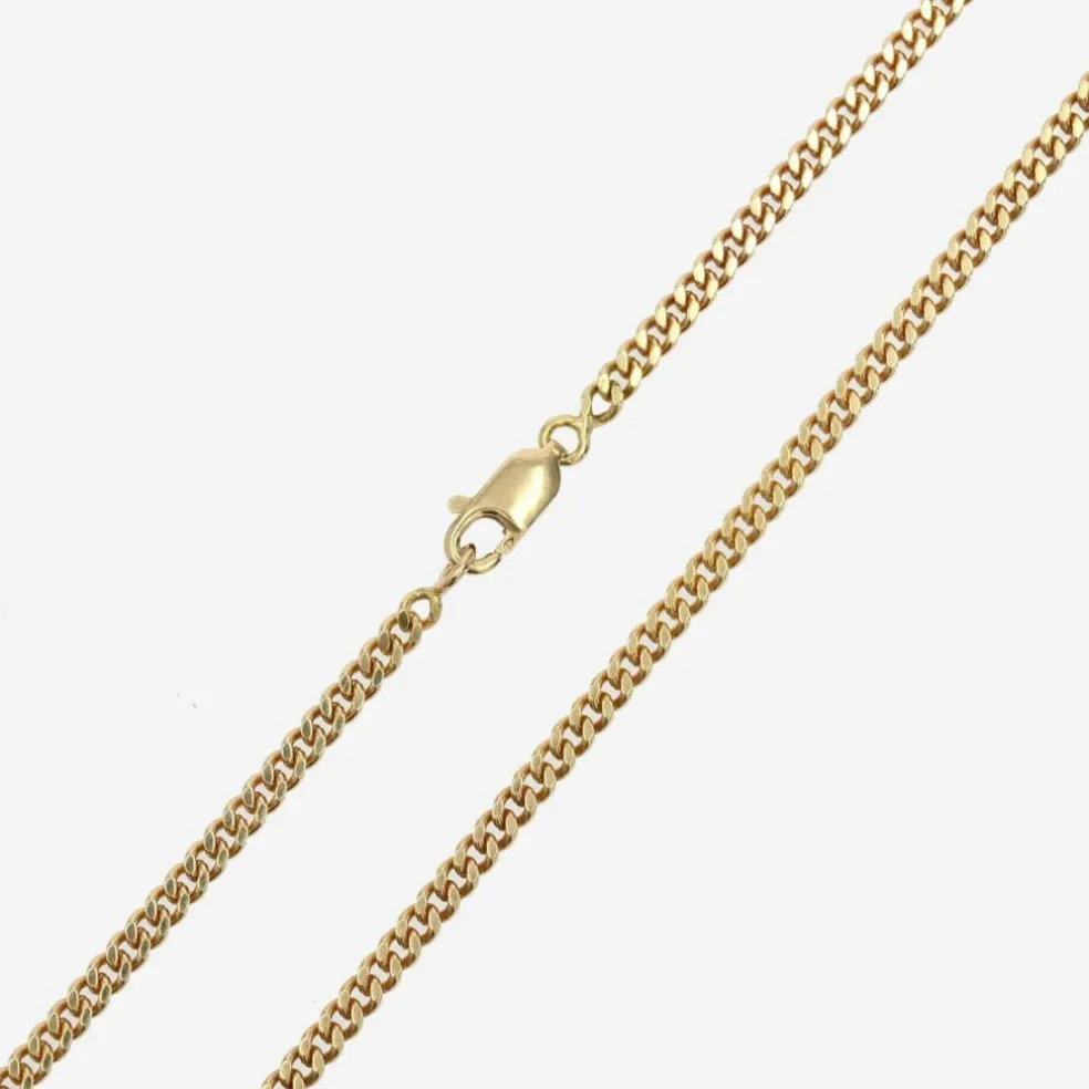 Chaîne or jaune maille gourmette limée