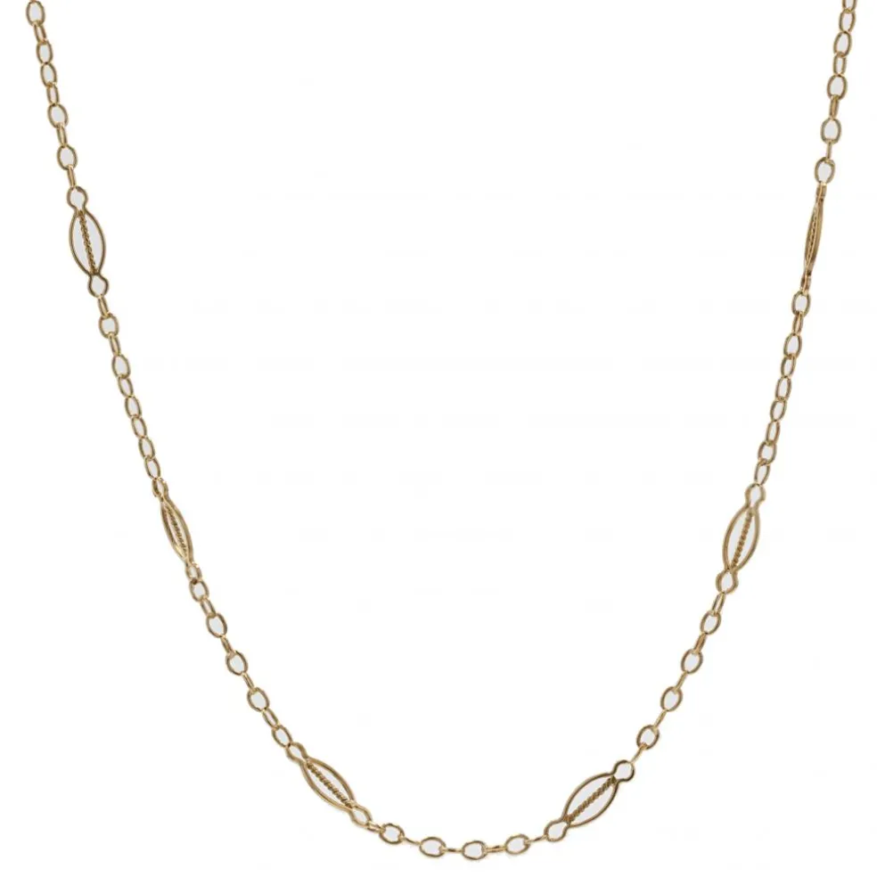 Chaîne or jaune maille navette