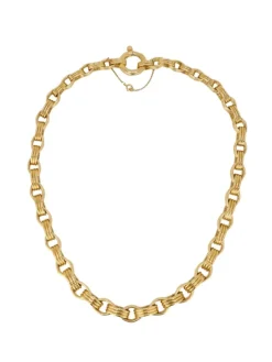 Chaîne vintage maille ovale or jaune