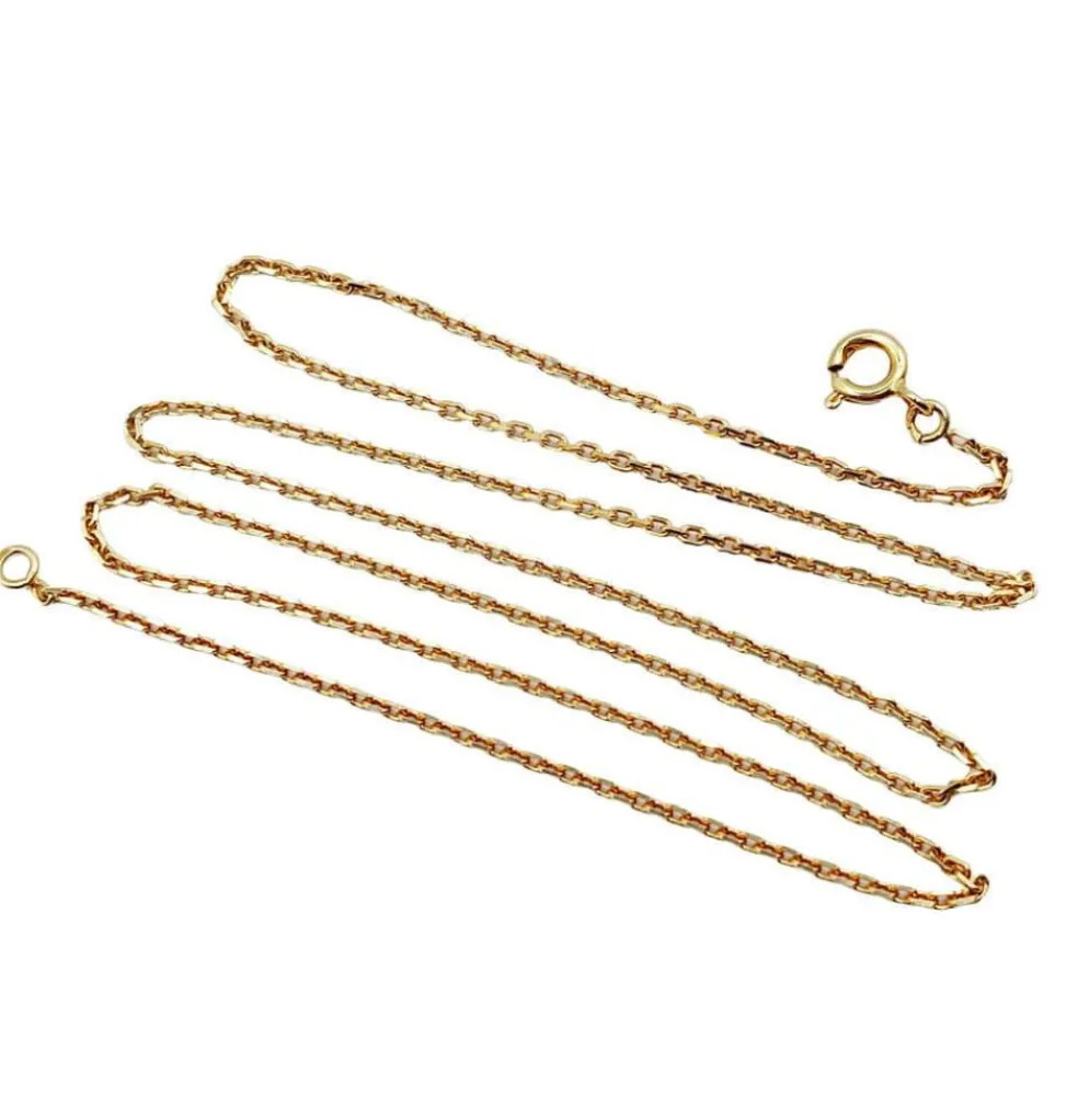 Chaîne vintage or jaune maille forçat française