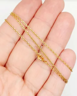 Chaîne vintage or jaune maille forçat française