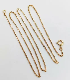 Chaîne vintage or jaune maille forçat française
