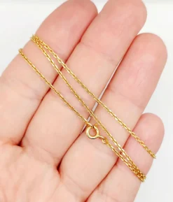 Chaîne vintage or jaune maille forçat française