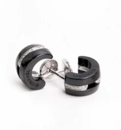 CHANEL - Ultra- Boucles d'oreilles Diamants Céramique noire