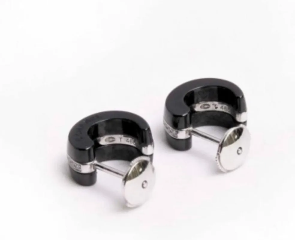 CHANEL - Ultra- Boucles d'oreilles Diamants Céramique noire