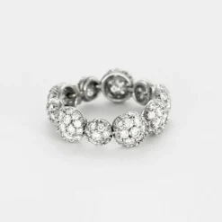 CHANTECLER - Bagues souples en or jaune et or gris, diamants et saphirs jaune