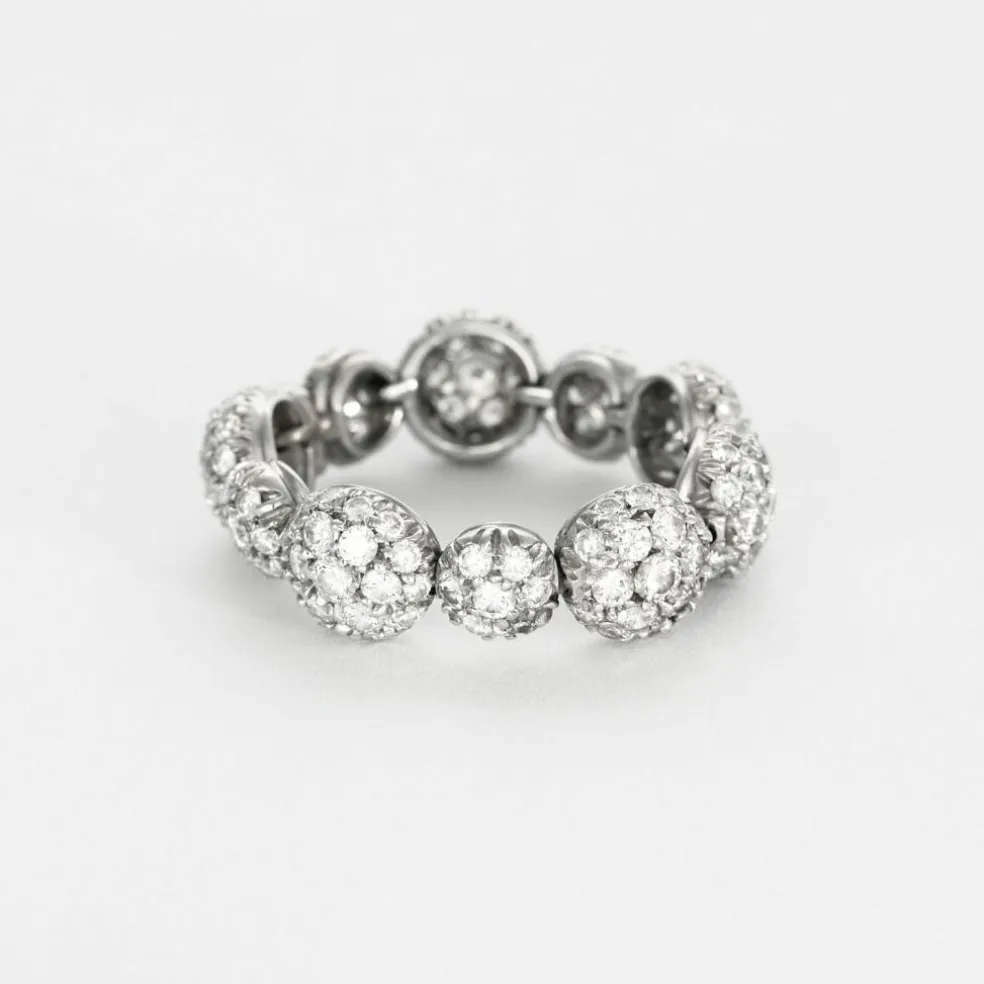 CHANTECLER - Bagues souples en or jaune et or gris, diamants et saphirs jaune