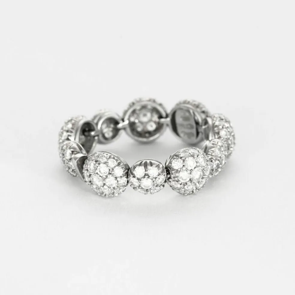 CHANTECLER - Bagues souples en or jaune et or gris, diamants et saphirs jaune