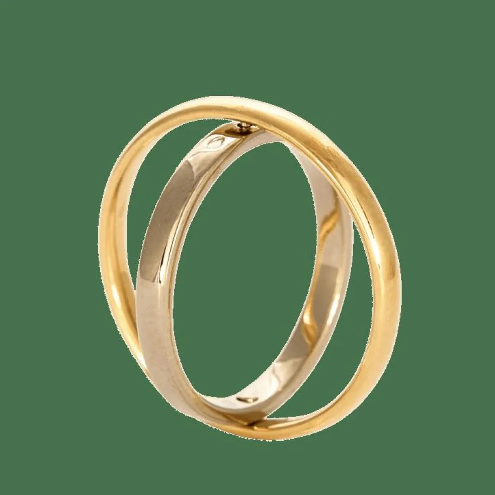 CHARLOTTE CHESNAIS - Ellipse Bold - Bague or jaune et or gris