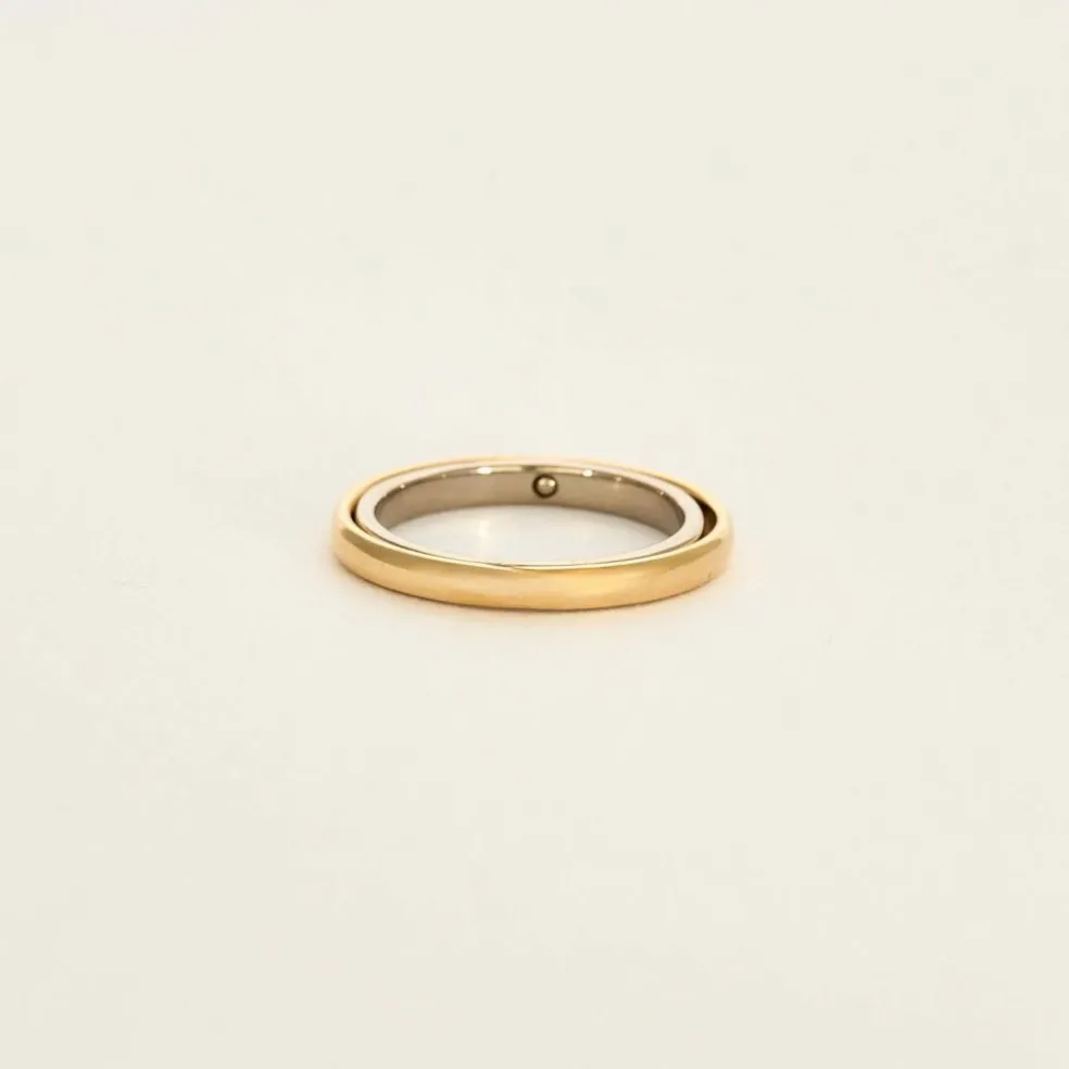 CHARLOTTE CHESNAIS - Ellipse Bold - Bague or jaune et or gris