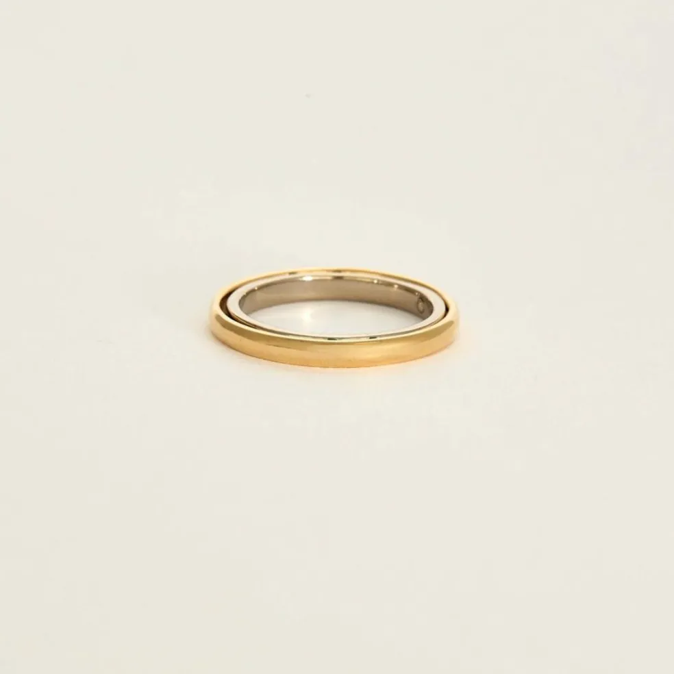 CHARLOTTE CHESNAIS - Ellipse Bold - Bague or jaune et or gris