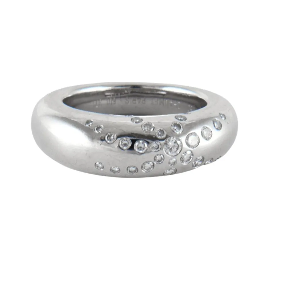 CHAUMET - Bague Feu D'artifice or blanc diamants.