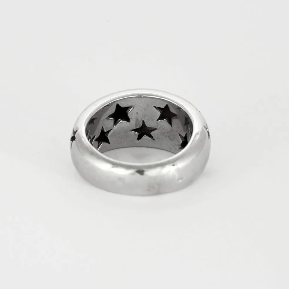 CHAUMET - Jonc Etoilé - Bague Or blanc et Diamants