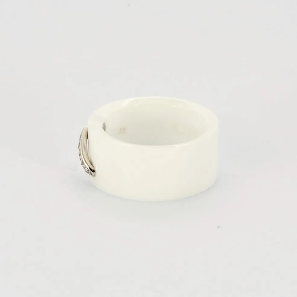 CHAUMET - Liens - Bague en Céramique blanche, Or blanc et Diamants