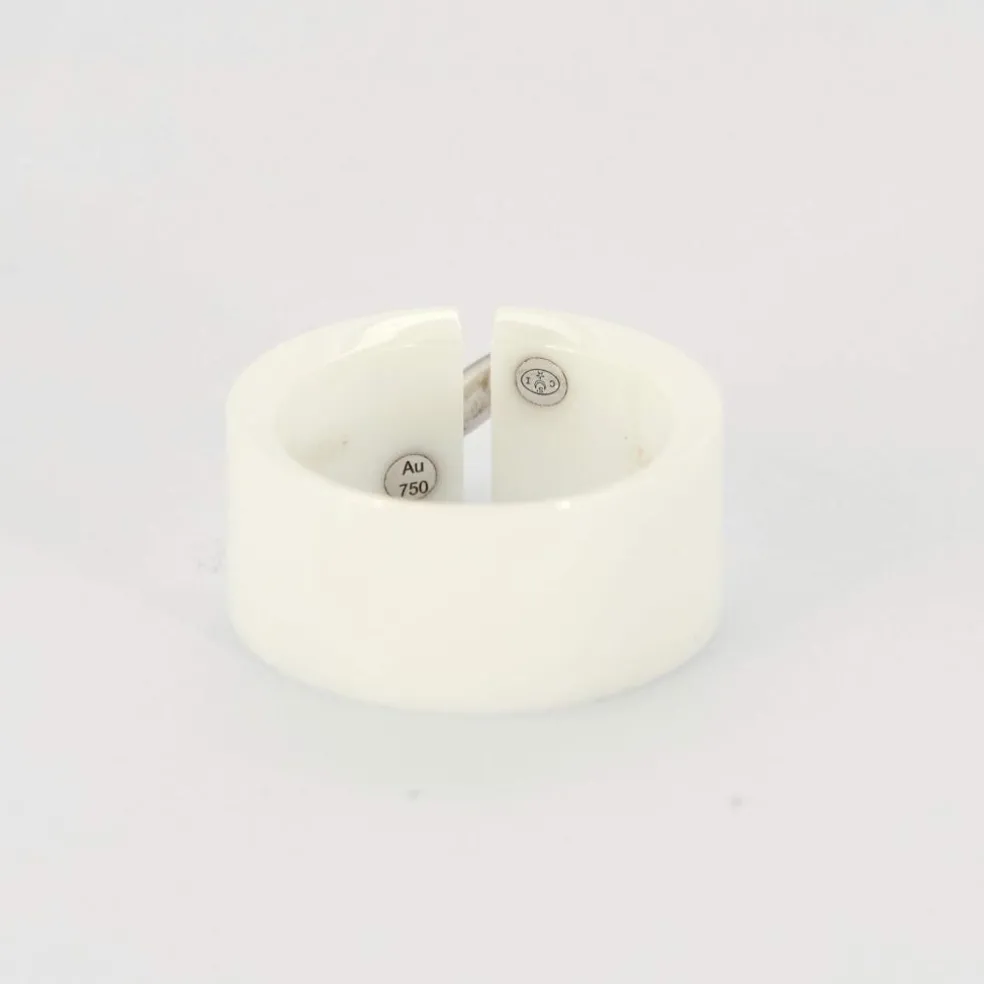CHAUMET - Liens - Bague en Céramique blanche, Or blanc et Diamants