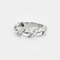 CHAUMET -Bague en or gris avec diamants