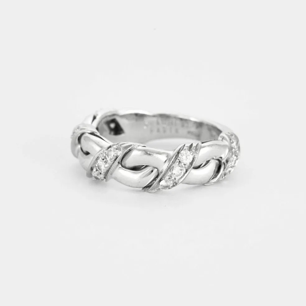 CHAUMET -Bague en or gris avec diamants