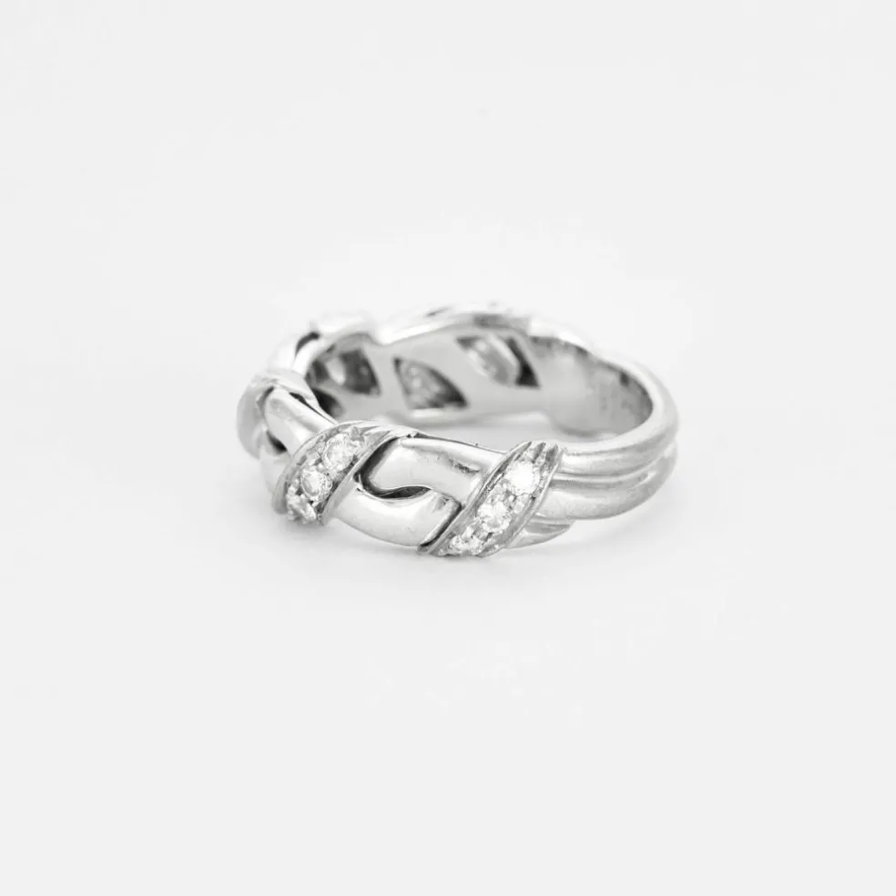 CHAUMET -Bague en or gris avec diamants