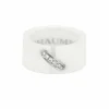 CHAUMET- Liens - Bague céramique blanche, or gris et diamants