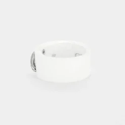 CHAUMET- Liens - Bague céramique blanche, or gris et diamants