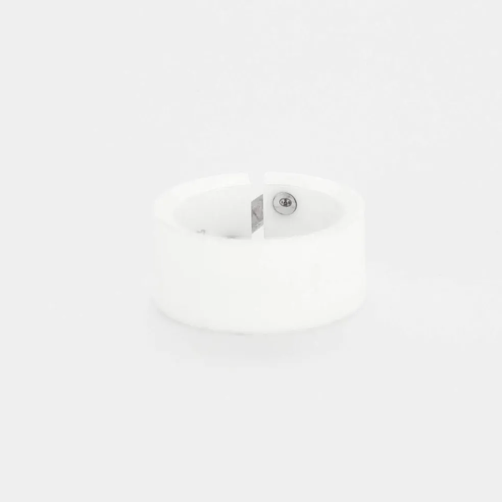 CHAUMET- Liens - Bague céramique blanche, or gris et diamants