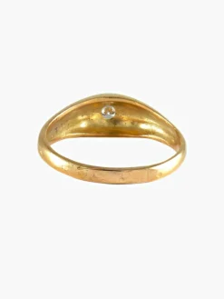 CHEVALIERE OR JAUNE AVEC DIAMANT