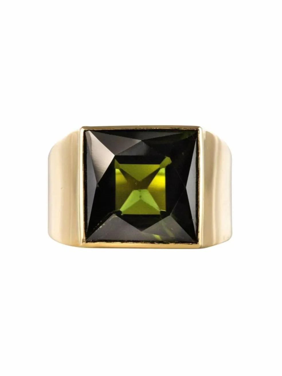 Chevalière ancienne tourmaline