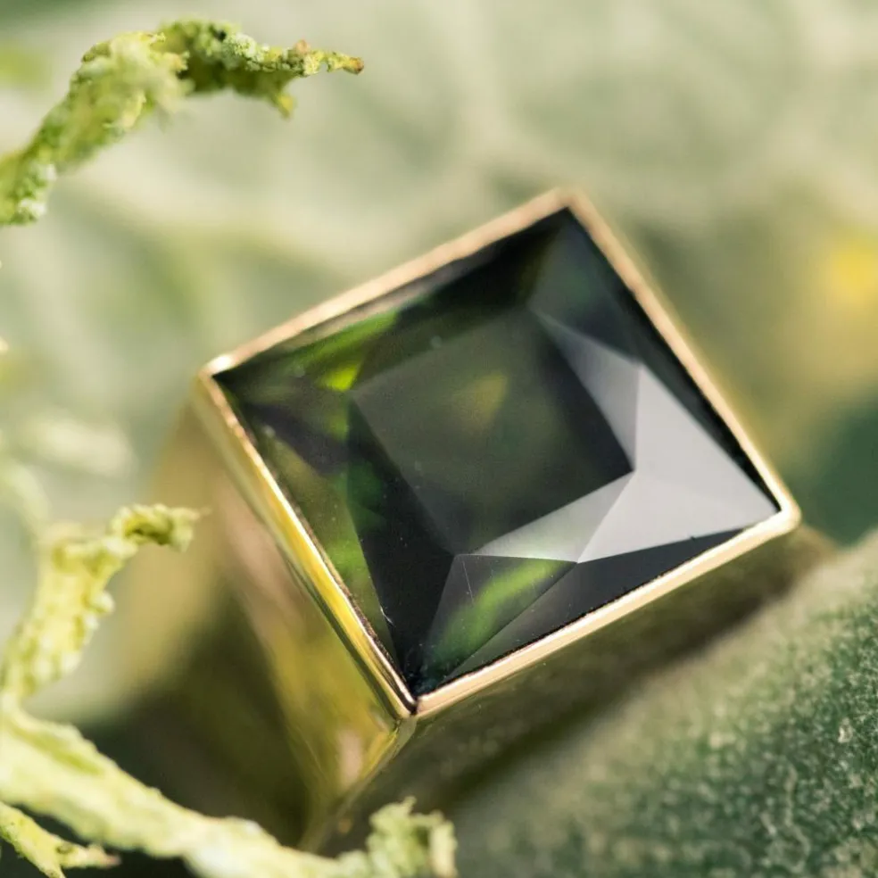 Chevalière ancienne tourmaline