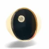 Chevalière en or jaune onyx et diamant