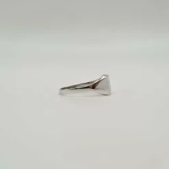 Chevalière or blanc 18 carats